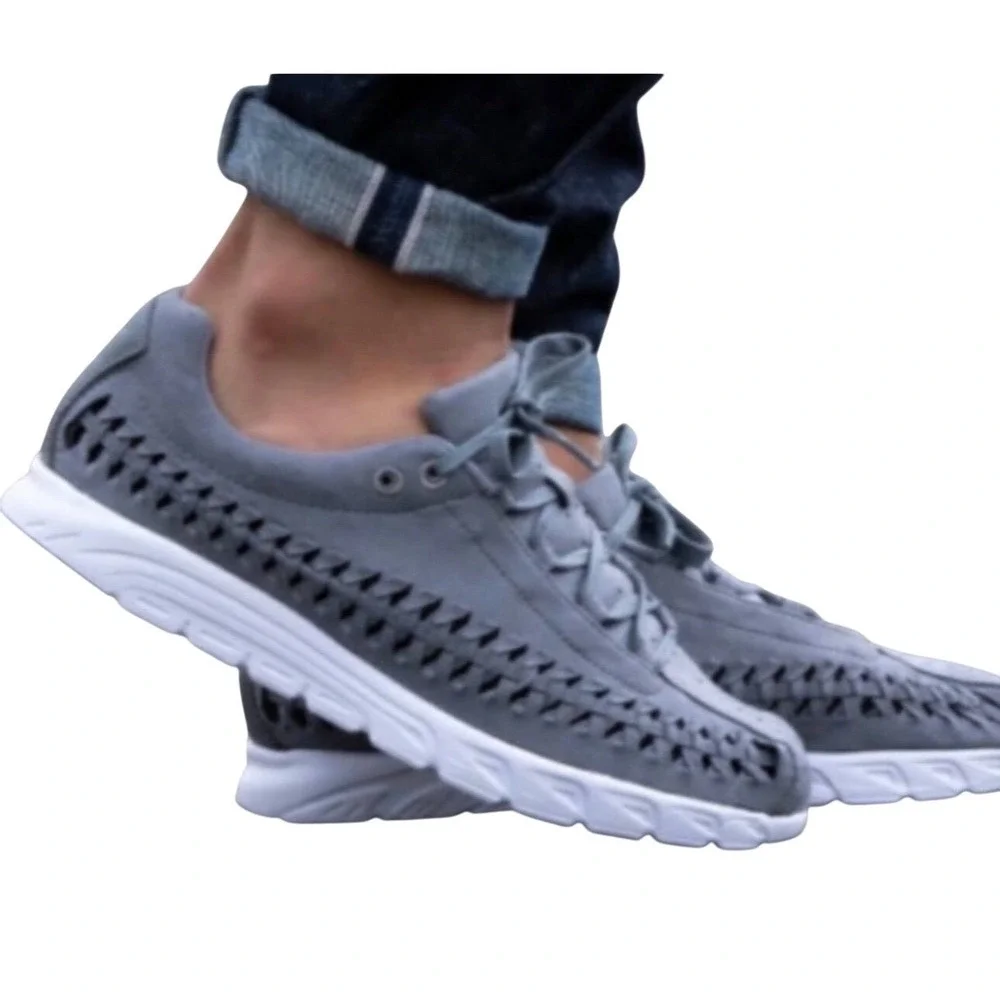 Nike Air Mayfly Woven Tumbled Grey Slip On‎ Sneakers Suede Women US 10 EUR 42